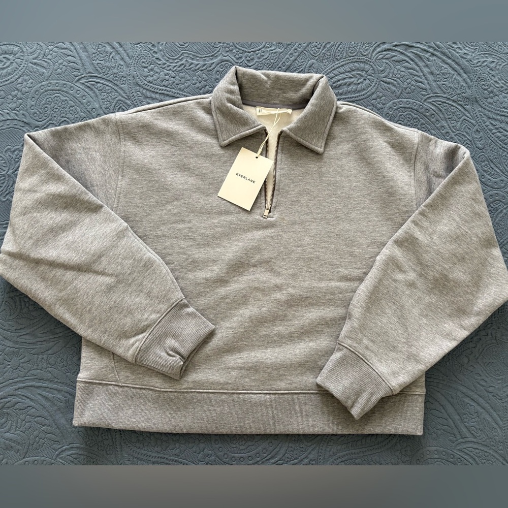 Everlane Luxe Fleece Quarter Zip Pullover